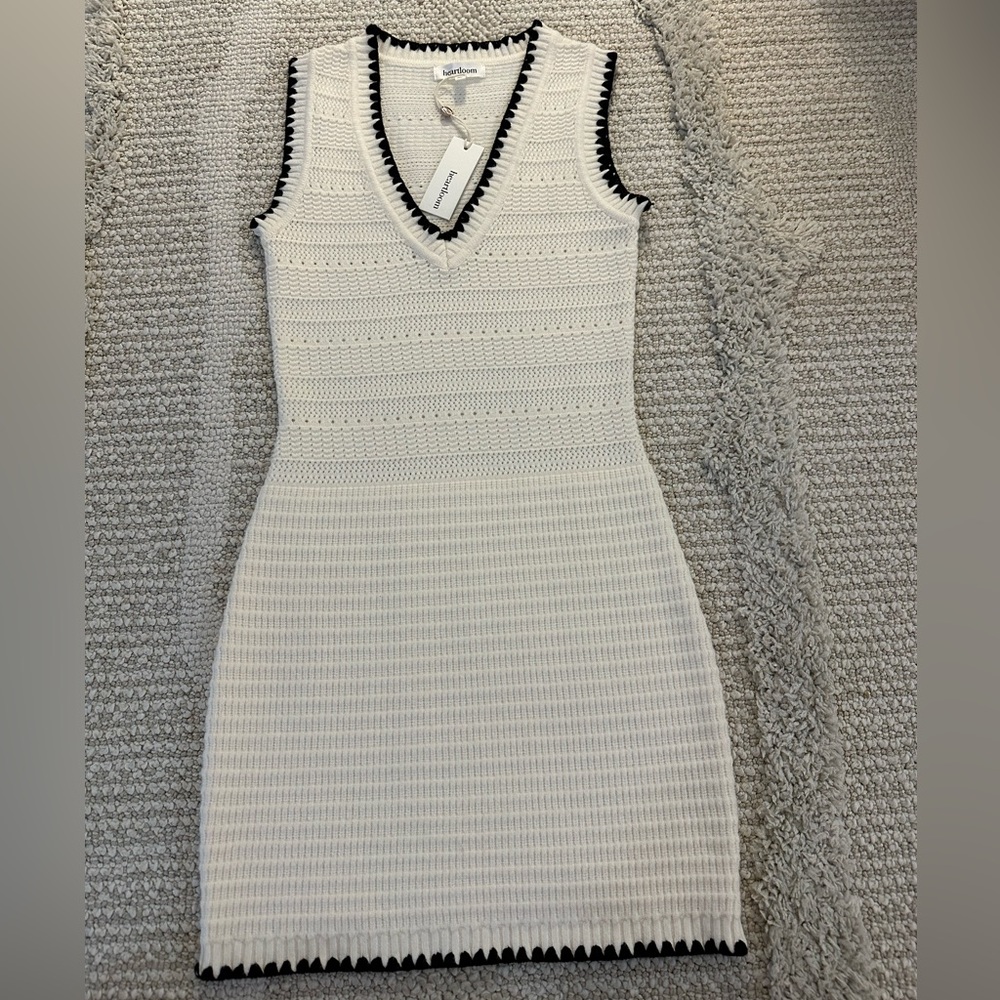 Heartloom White and Black Knit Dress